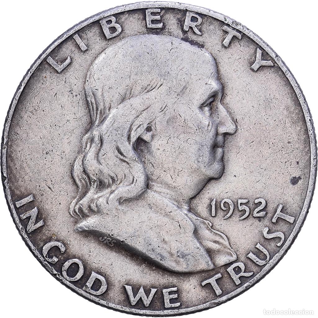 Monedas antiguas de Am&eacute;rica: [#1531184] Estados Unidos, Half Dollar, Franklin, 1952, Philadelphia, Plata, MBC, KM:199