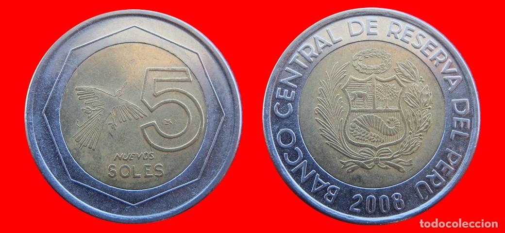 Monedas antiguas de Am&eacute;rica: 5 NUEVOS SOLES 2008 PERU-157101