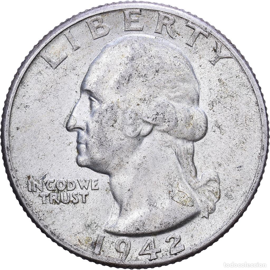 Monedas antiguas de Am&eacute;rica: [#1531245] Estados Unidos, Quarter, Washington, 1942, Philadelphia, Plata, MBC, KM:164