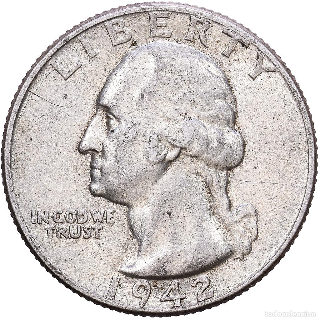 Monedas antiguas de Am&eacute;rica: [#1531246] Estados Unidos, Quarter, Washington, 1942, Philadelphia, Plata, MBC+, KM:164