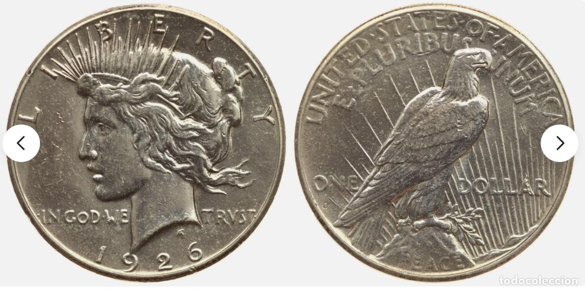 Monedas antiguas de Am&eacute;rica: ESTADOS UNIDOS 1 DOLAR PEACE 1926