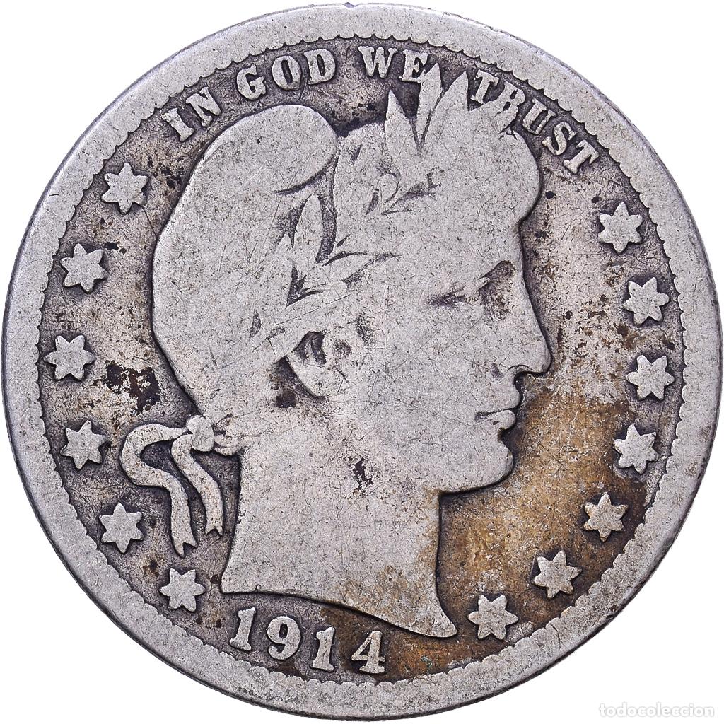 Monedas antiguas de Am&eacute;rica: [#1531230] Estados Unidos, Quarter, Barber Quarter, 1914, United States Mint, Denver