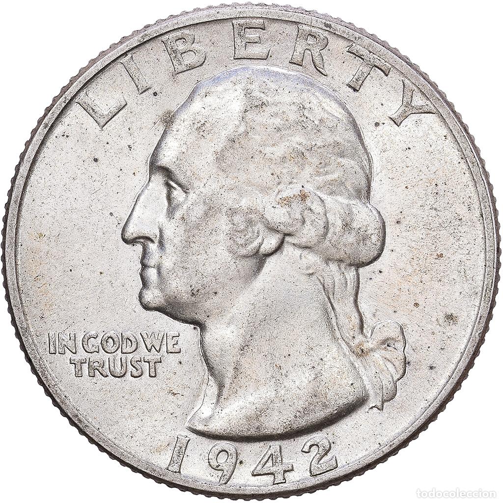 Monedas antiguas de Am&eacute;rica: [#1531243] Estados Unidos, Quarter, Washington, 1942, Philadelphia, Plata, MBC+, KM:164