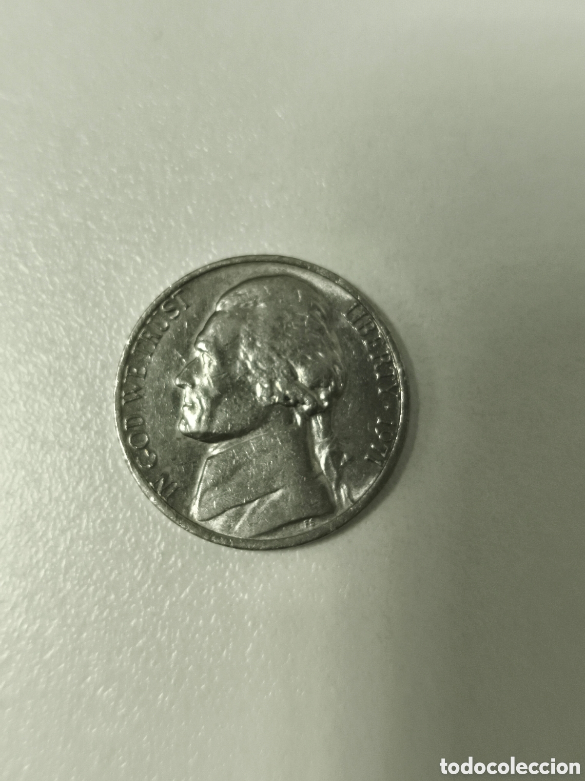 Monedas antiguas de Am&eacute;rica: Moneda cinco c&eacute;ntimos americana 1971