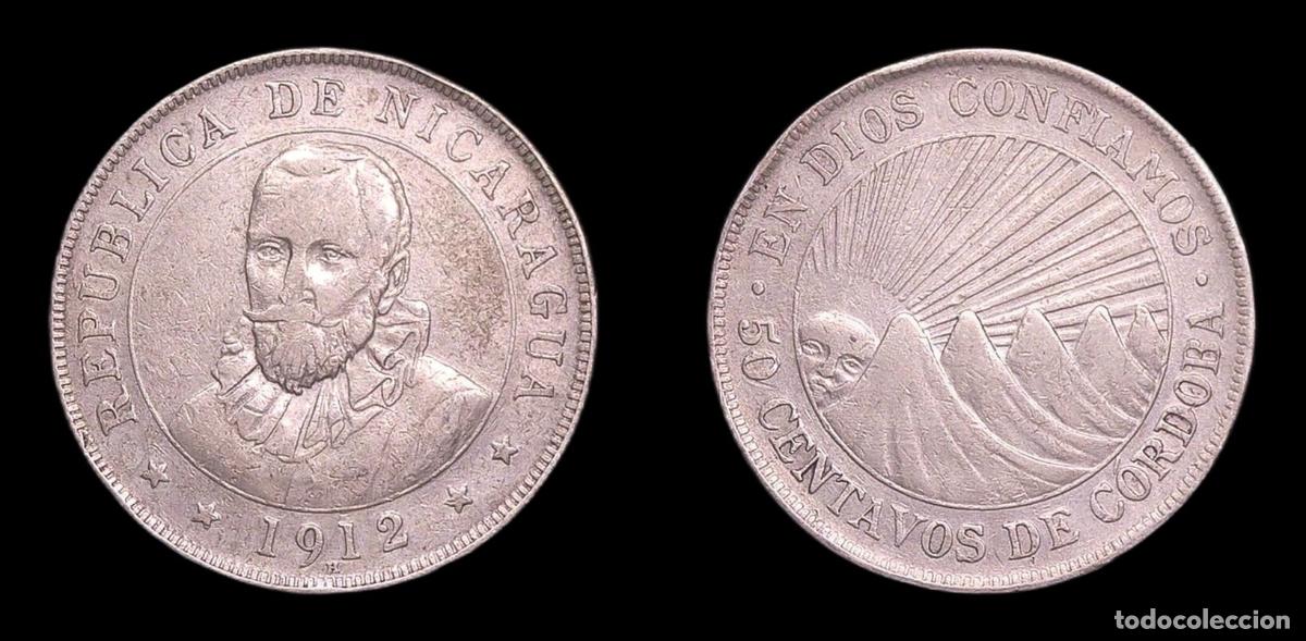 Monedas antiguas de Am&eacute;rica: NICARAGUA 50 CENTAVOS 1912