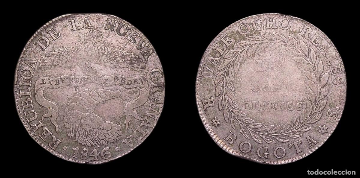 Monedas antiguas de Am&eacute;rica: COLOMBIA BOGOTA 8 REALES 1846