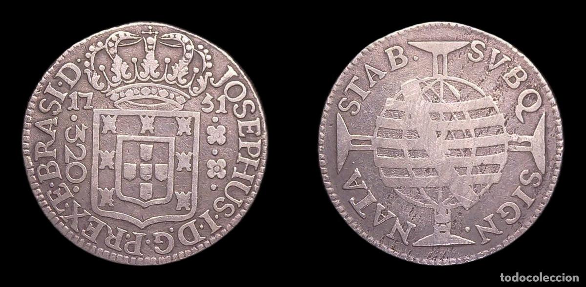 Monedas antiguas de Am&eacute;rica: BRASIL BRAZIL JOSE I 320 REIS 1751