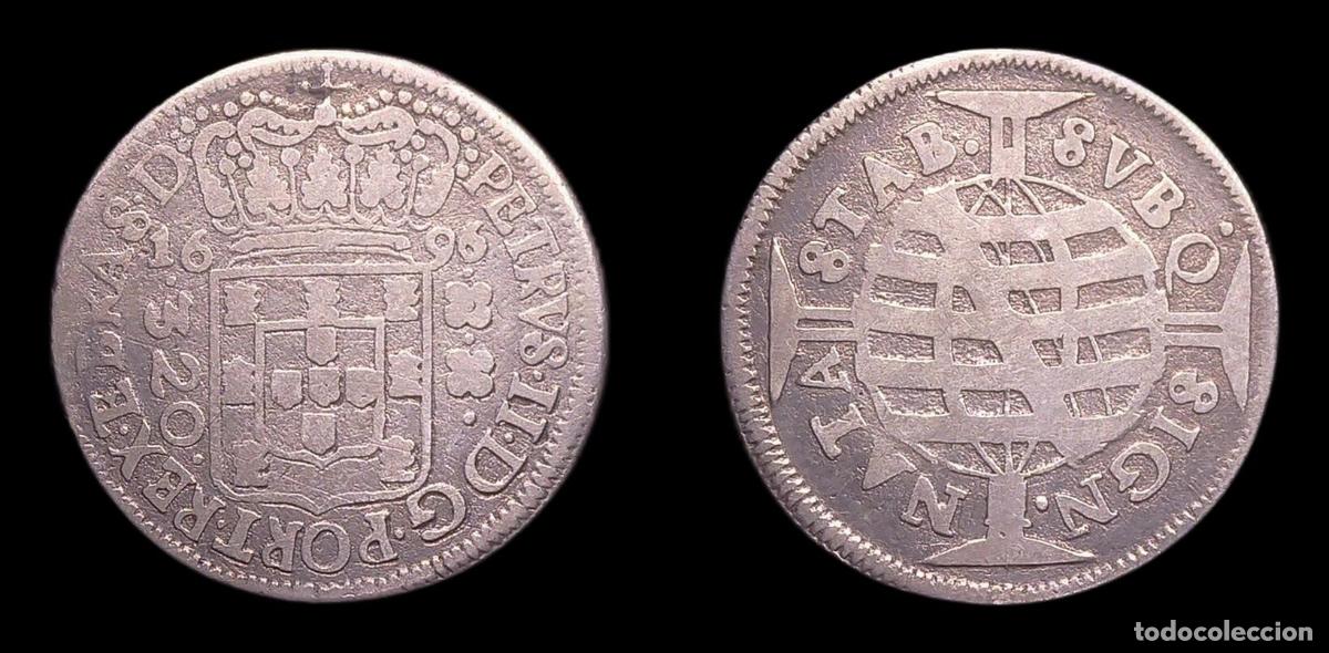 Monedas antiguas de Am&eacute;rica: BRASIL BRAZIL PEDRO II 320 REIS 1696
