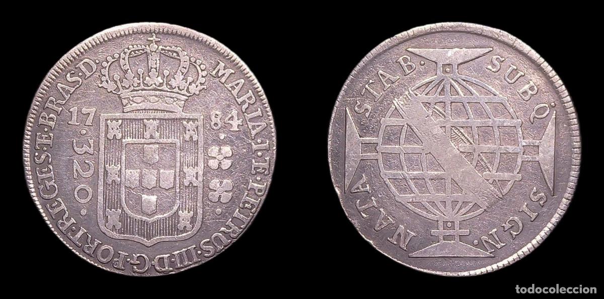 Monedas antiguas de Am&eacute;rica: BRASIL BRAZIL MARIA I 320 REIS 1784
