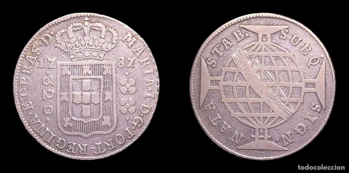 Monedas antiguas de Am&eacute;rica: BRASIL BRAZIL MARIA I 320 REIS 1787