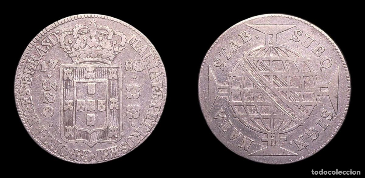 Monedas antiguas de Am&eacute;rica: BRASIL BRAZIL MARIA I 320 REIS 1780