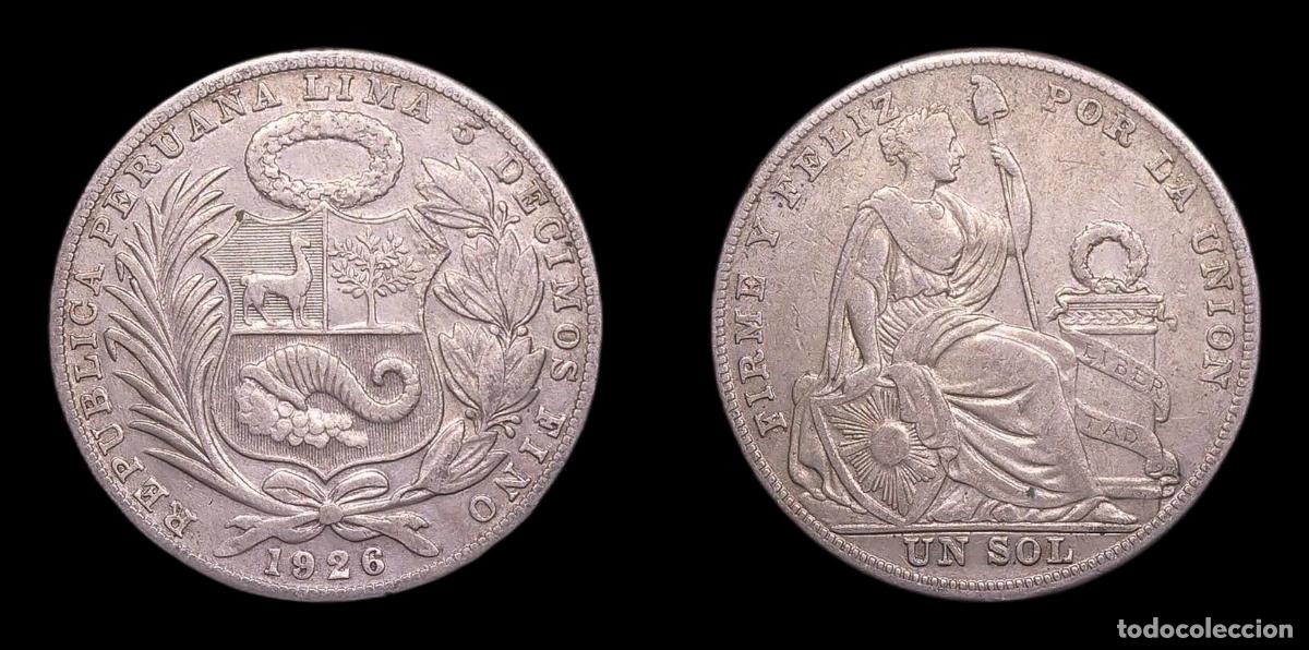 Monedas antiguas de Am&eacute;rica: PERU LIMA 1 SOL 1926 - Foto 2