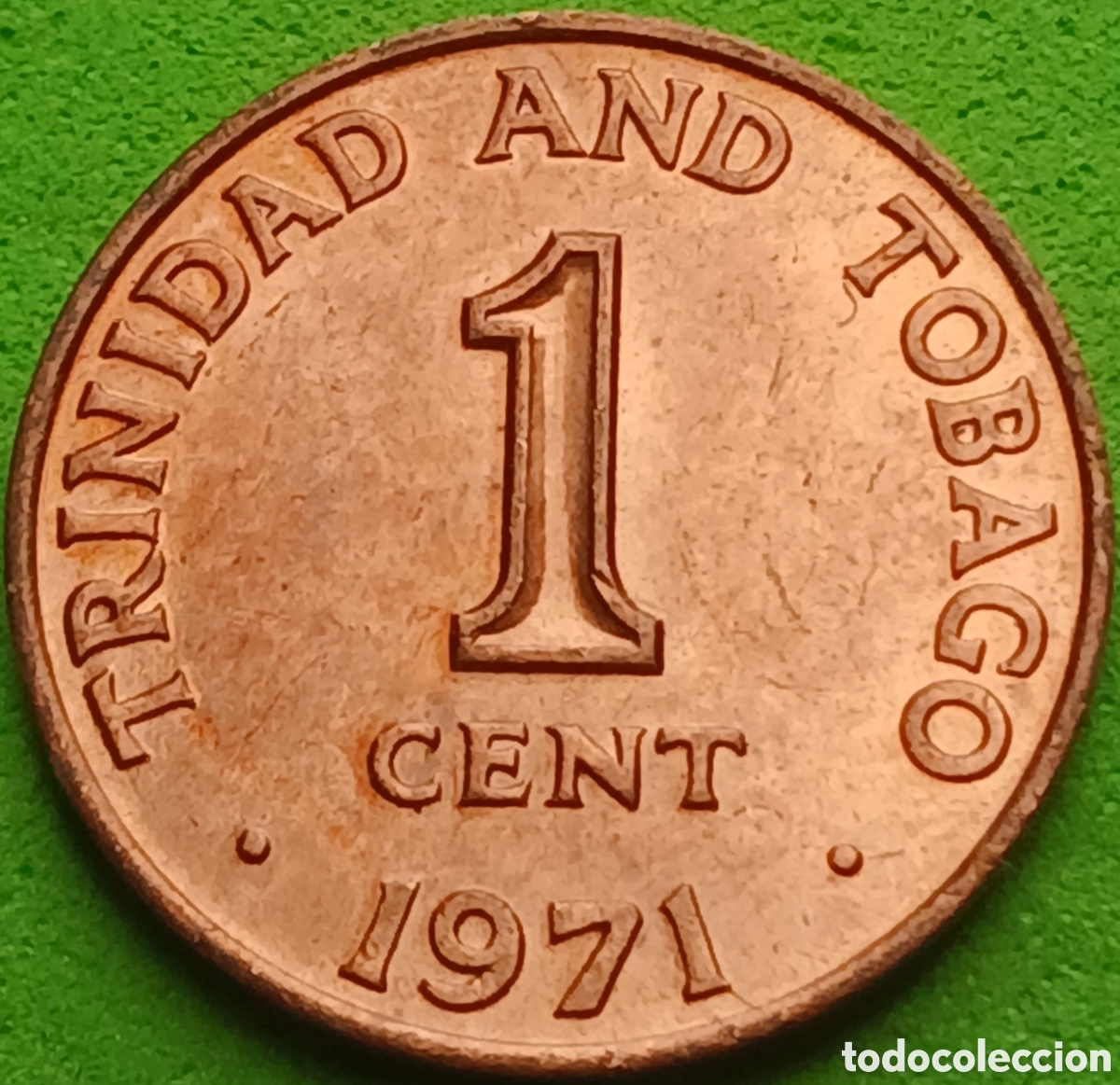 Monedas antiguas de Am&eacute;rica: Trinidad y Tobago 1 cent 1971 km#1 sin marca de ceca