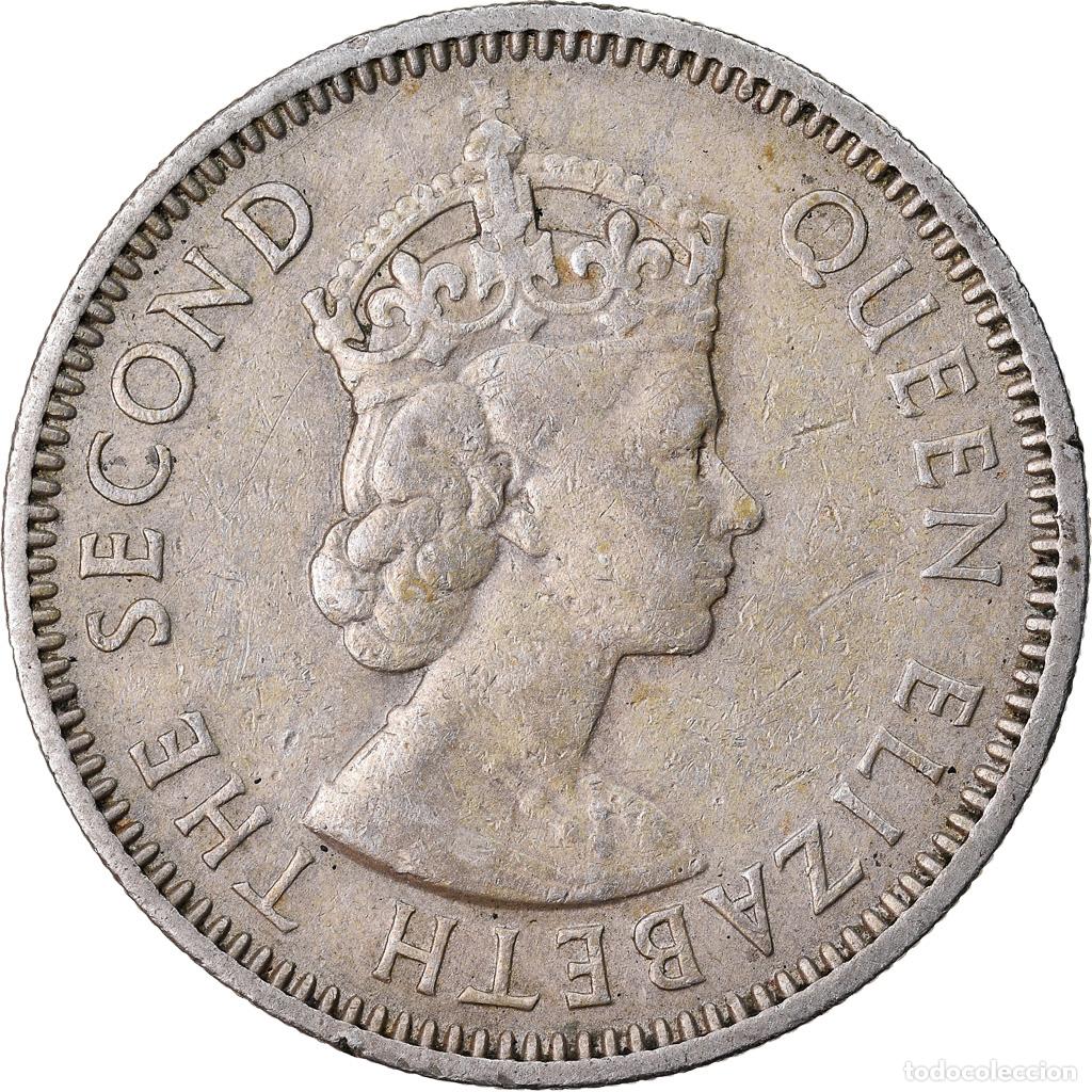 Monedas antiguas de Am&eacute;rica: [#779853] Moneda, Estados del Caribe Oriental , Elizabeth II, 25 Cents, 1965, BC+, Cobre -