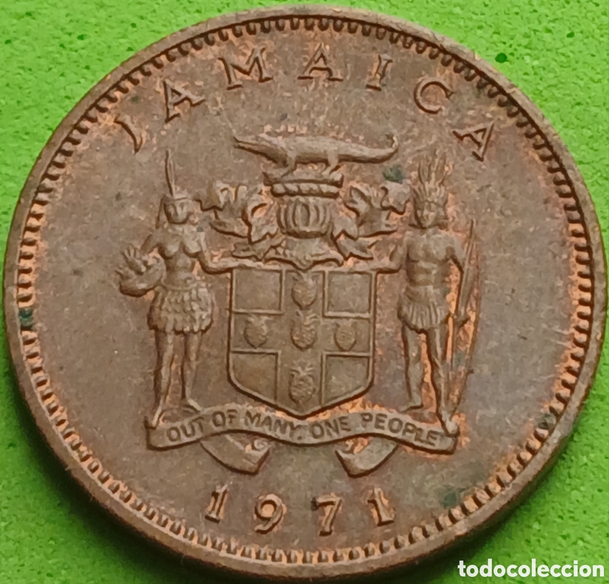 Monedas antiguas de Am&eacute;rica: Jamaica 1 cent 1971 km#52 FAO