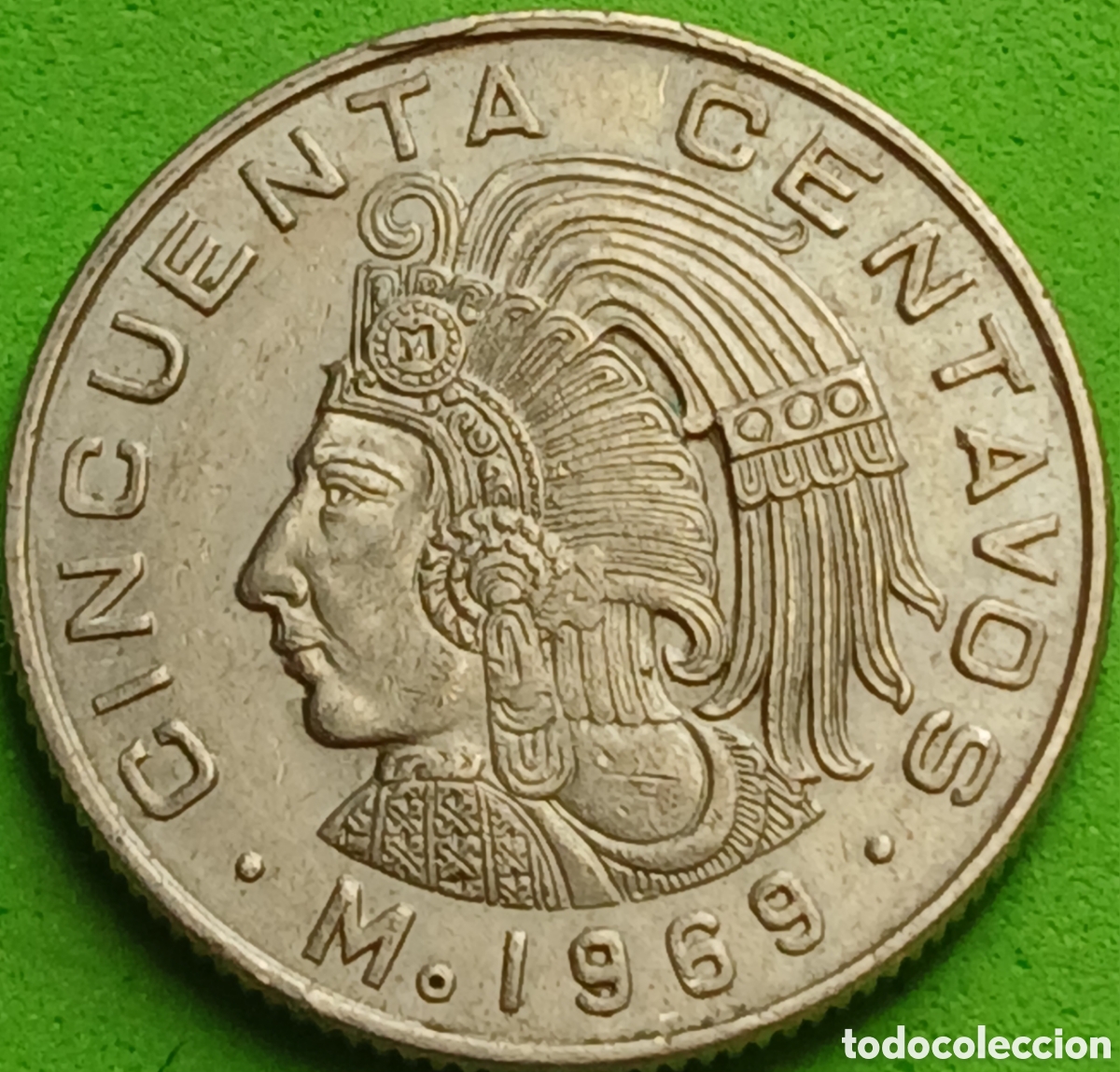 Monedas antiguas de Am&eacute;rica: M&eacute;xico 50 centavos 1969 km#451