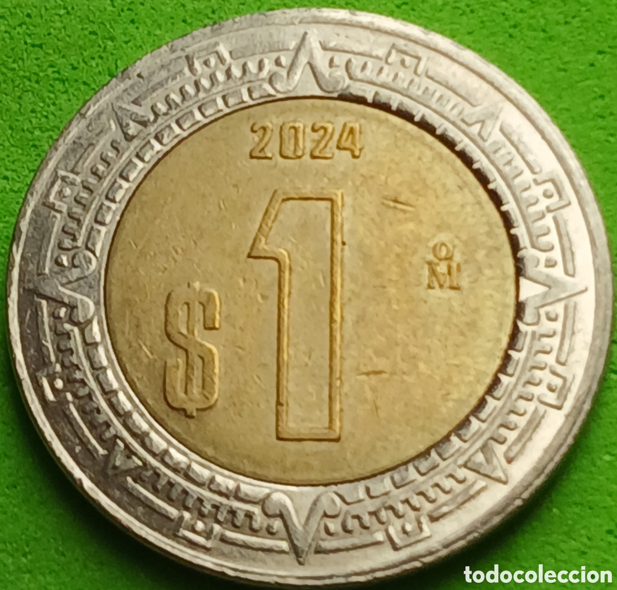 Monedas antiguas de Am&eacute;rica: M&eacute;xico 1 peso 2024 km#603 poco com&uacute;n