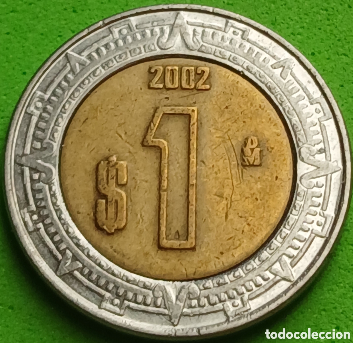 Monedas antiguas de Am&eacute;rica: M&eacute;xico 1 peso 2002 km#603