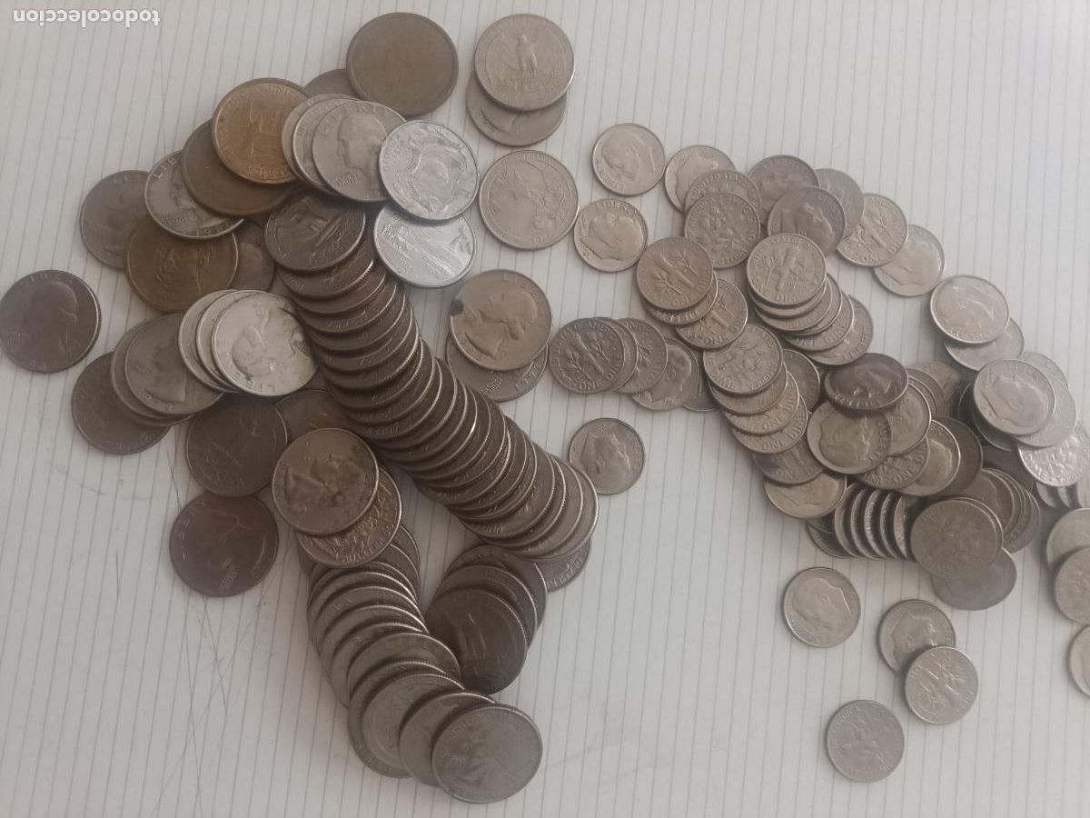 Monedas antiguas de Am&eacute;rica: Estados Unidos: 30,40 dollars USA en monedas