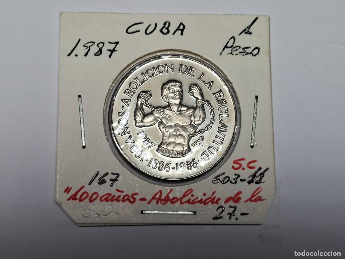 Monedas antiguas de Am&eacute;rica: 1 PESO de 1987 KM 167 CUBA en SIN CIRCULAR