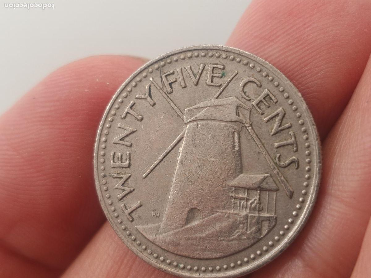 Monedas antiguas de Am&eacute;rica: Barbados. 25 cents 1978