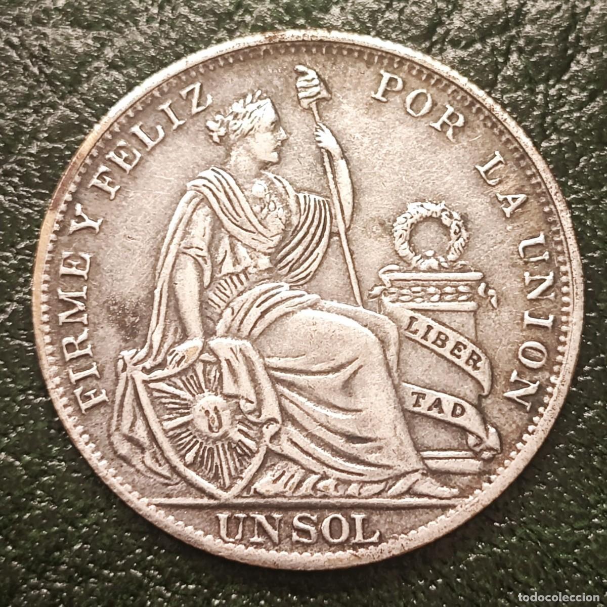 Monedas antiguas de Am&eacute;rica: 1 Sol Per&uacute; 1894 - Plata 900