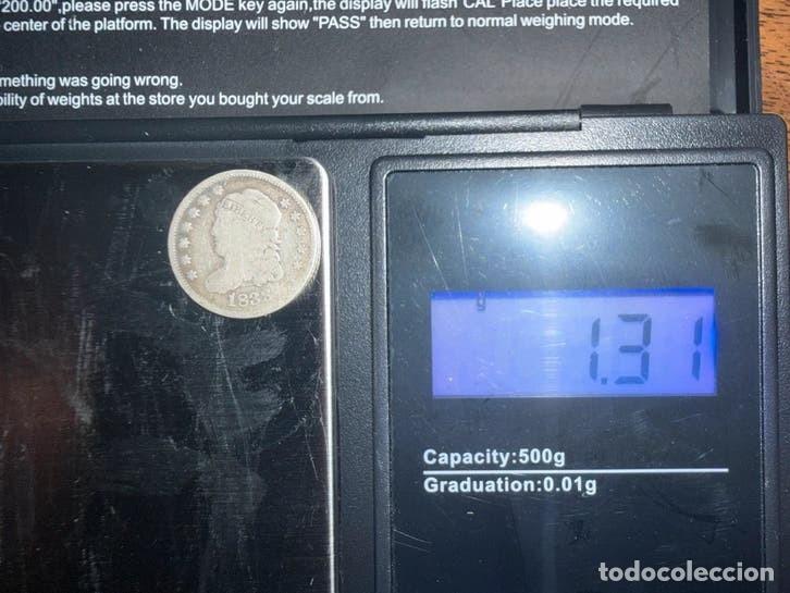Monedas antiguas de Am&eacute;rica: Moneda Estados Unidos Half Dime 1833 plata Capped Bust 5 cents