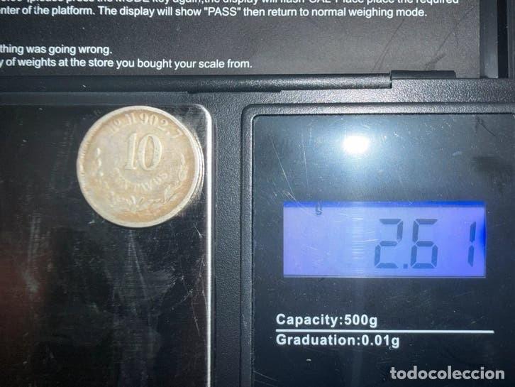 Monedas antiguas de Am&eacute;rica: Moneda M&eacute;xico 10 Centavos 1874 plata 902 &aacute;guila Rep&uacute;blica Mexicana