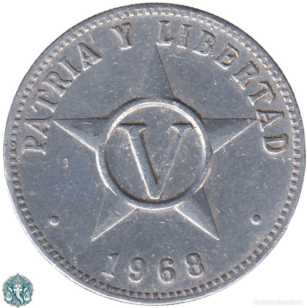 Monedas antiguas de Am&eacute;rica: CUBA V (5) Centavos 1968 KM#34