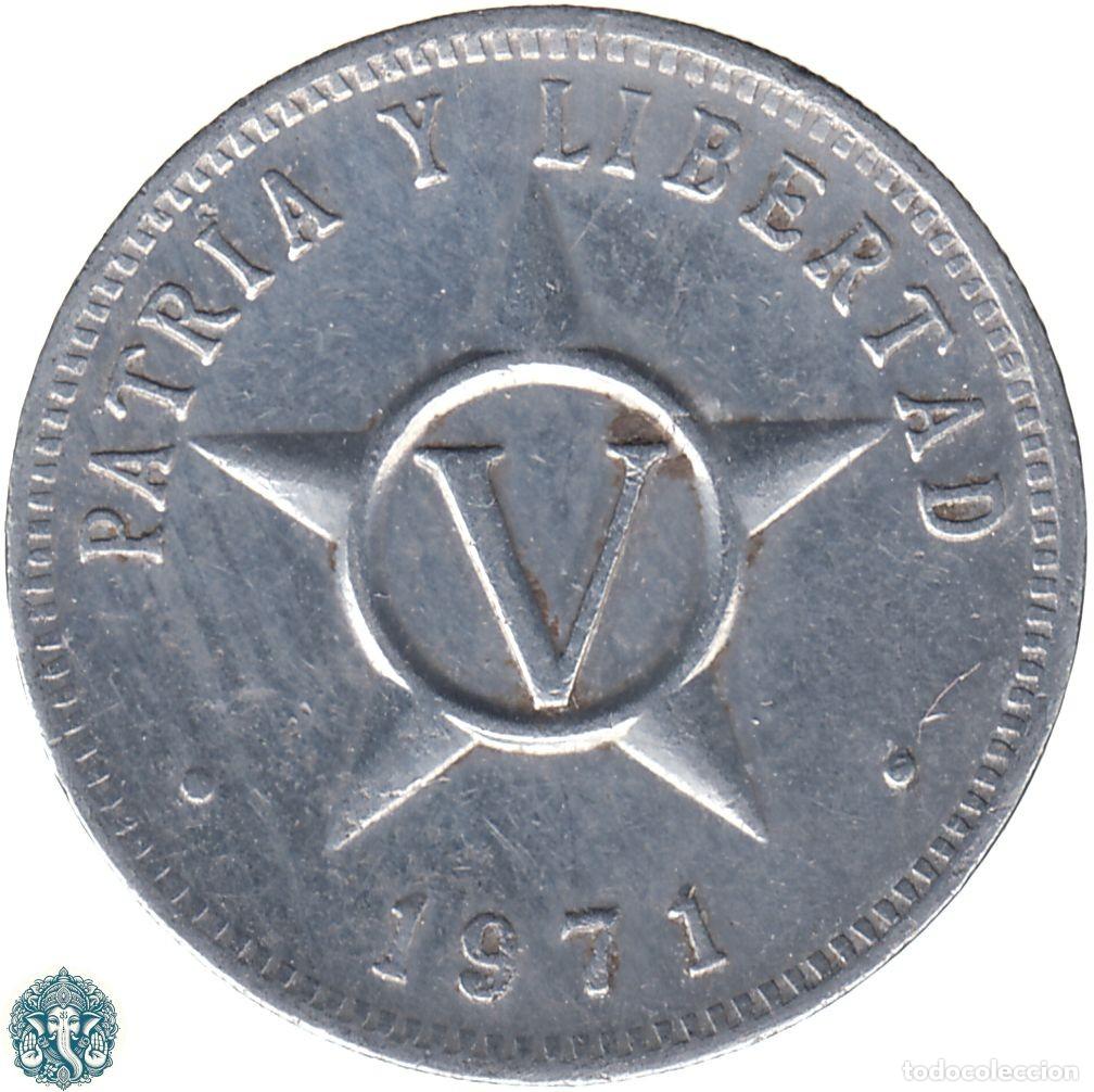 Monedas antiguas de Am&eacute;rica: CUBA V (5) Centavos 1971 KM#34
