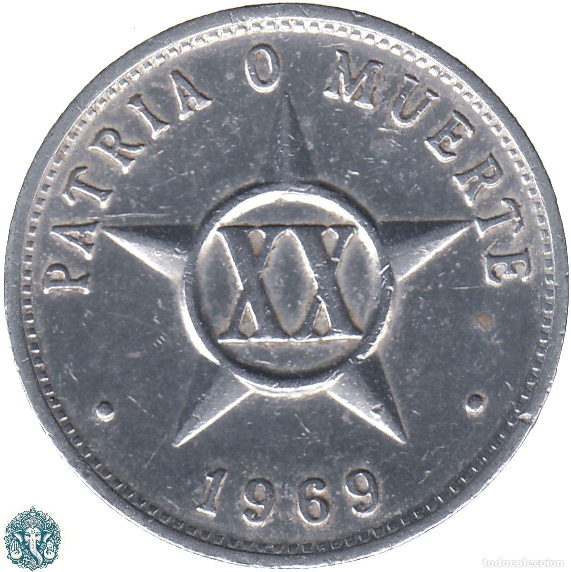 Monedas antiguas de Am&eacute;rica: CUBA XX (20) Centavos 1969 KM#35