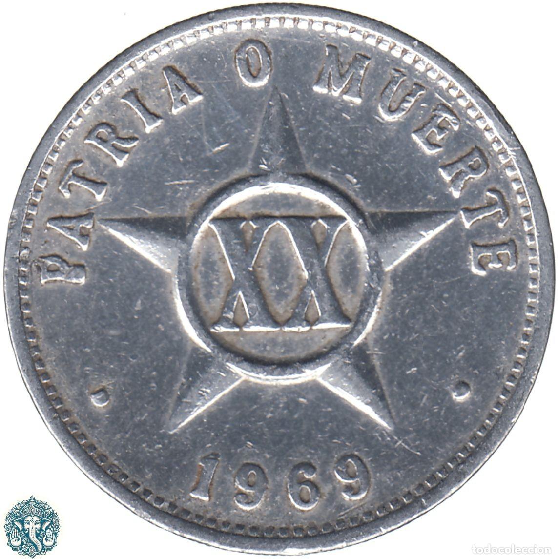 Monedas antiguas de Am&eacute;rica: CUBA XX (20) Centavos 1969 KM#35