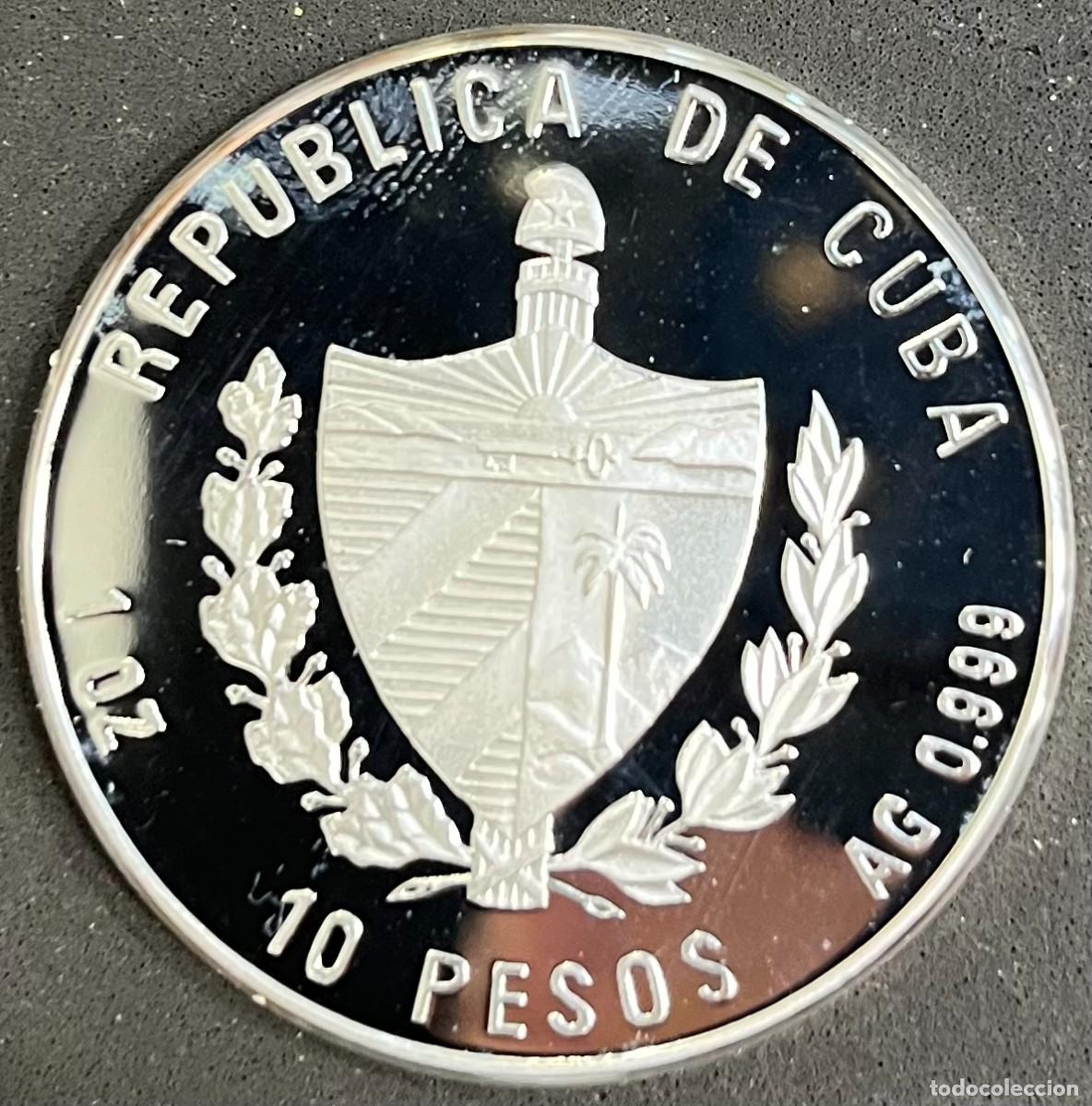 Monedas antiguas de Am&eacute;rica: CUBA , A&Ntilde;O 1995 , 10 PESOS PLATA (999) , &rdquo;CENTENARIO CAIDA JOSE MARTI &rdquo; , PESOS 31,10GR