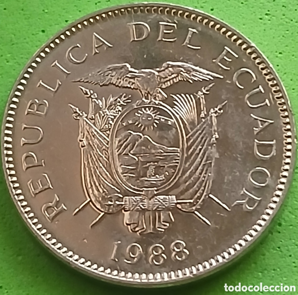 Monedas antiguas de Am&eacute;rica: Ecuador 5 sucres 1988 km#91