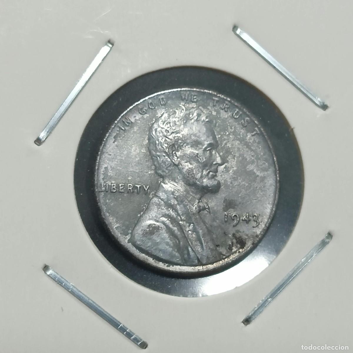 Monedas antiguas de Am&eacute;rica: EEUU. 1 Centavo 1943.