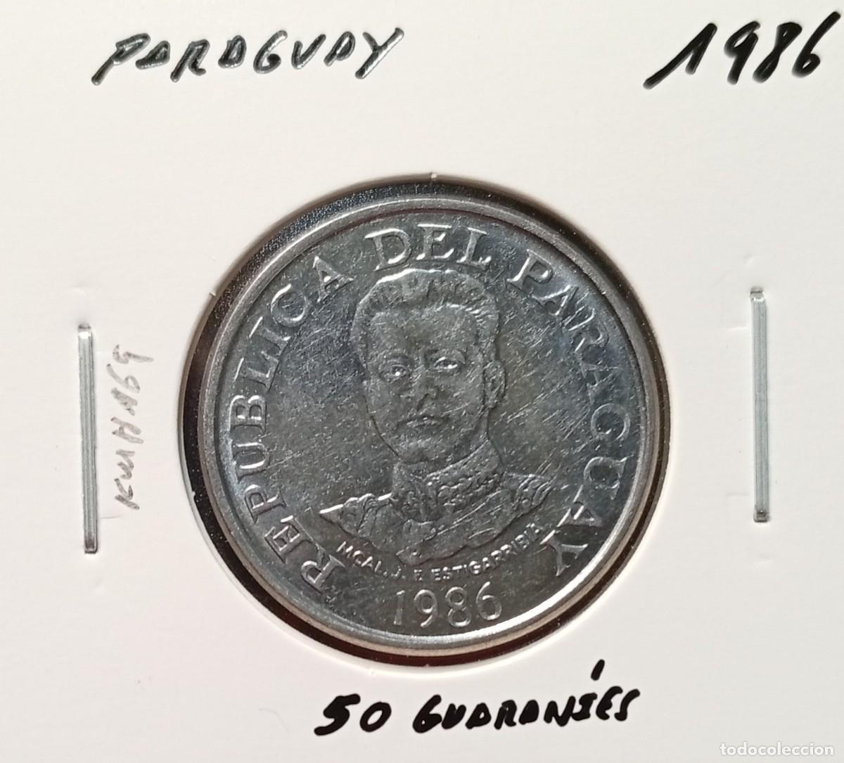 Monedas antiguas de Am&eacute;rica: PARAGUAY 50 GUARAN&Iacute;ES 1986 KM#169 MBC+.
