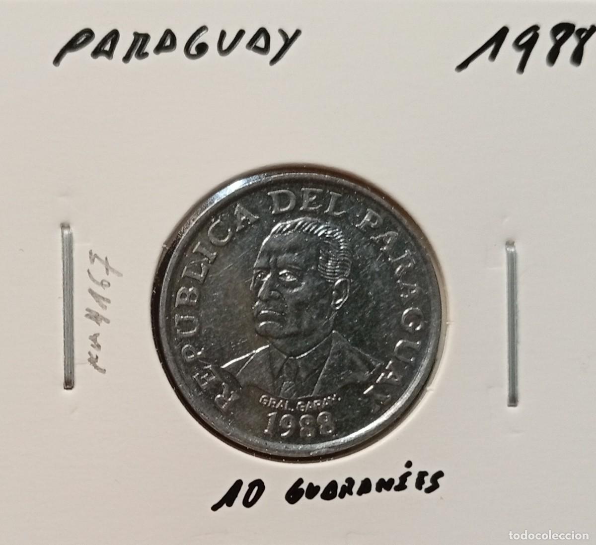 Monedas antiguas de Am&eacute;rica: PARAGUAY 10 GUARAN&Iacute;ES 1988 KM#167 EBC.