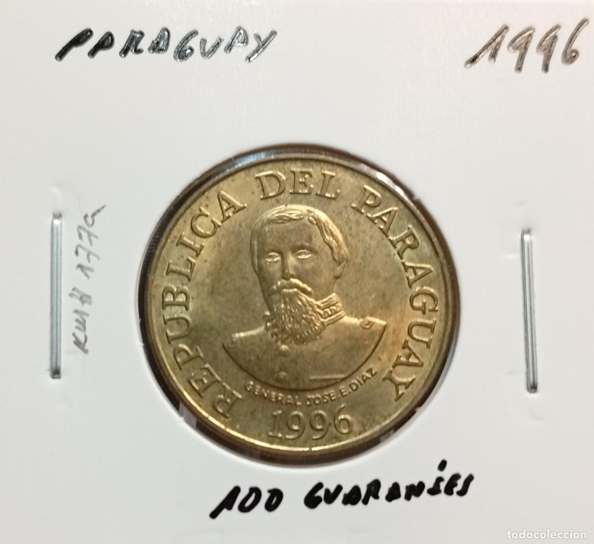 Monedas antiguas de Am&eacute;rica: PARAGUAY 100 GUARAN&Iacute;ES 1996 KM#177a MBC+.