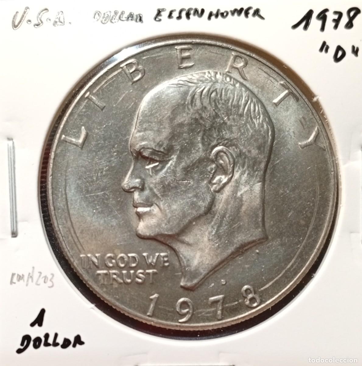 Monedas antiguas de Am&eacute;rica: ESTADOS UNIDOS / U.S.A. 1 D&Oacute;LAR / DOLLAR 1978 D KM#203 MBC+ EISENHOWER.