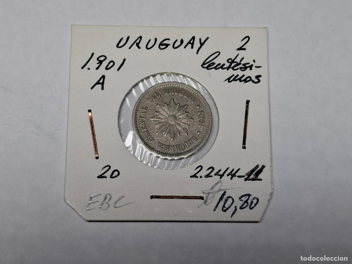 Alte M&uuml;nzen aus Amerika: 2 CENTIMOS de 1901 A KM 20 URUGUAY de EBC