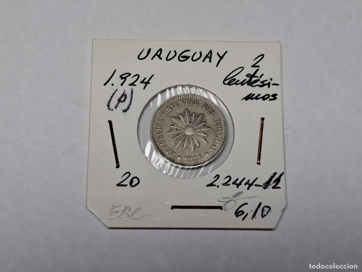 Monedas antiguas de Am&eacute;rica: 2 CENTIMOS de 1924 P KM 20 URUGUAY de EBC