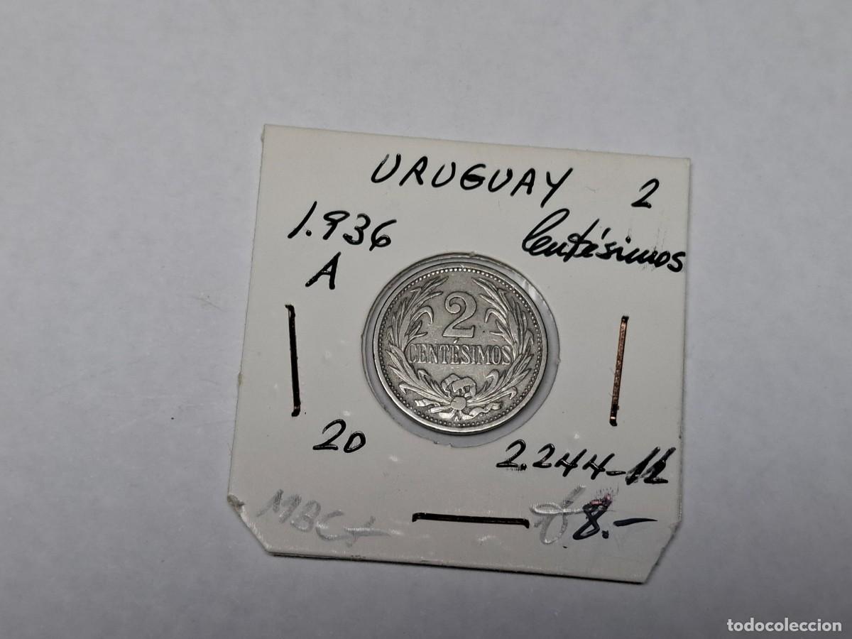 Monedas antiguas de Am&eacute;rica: 2 CENTIMOS de 1936 A KM 20 URUGUAY de MBC+