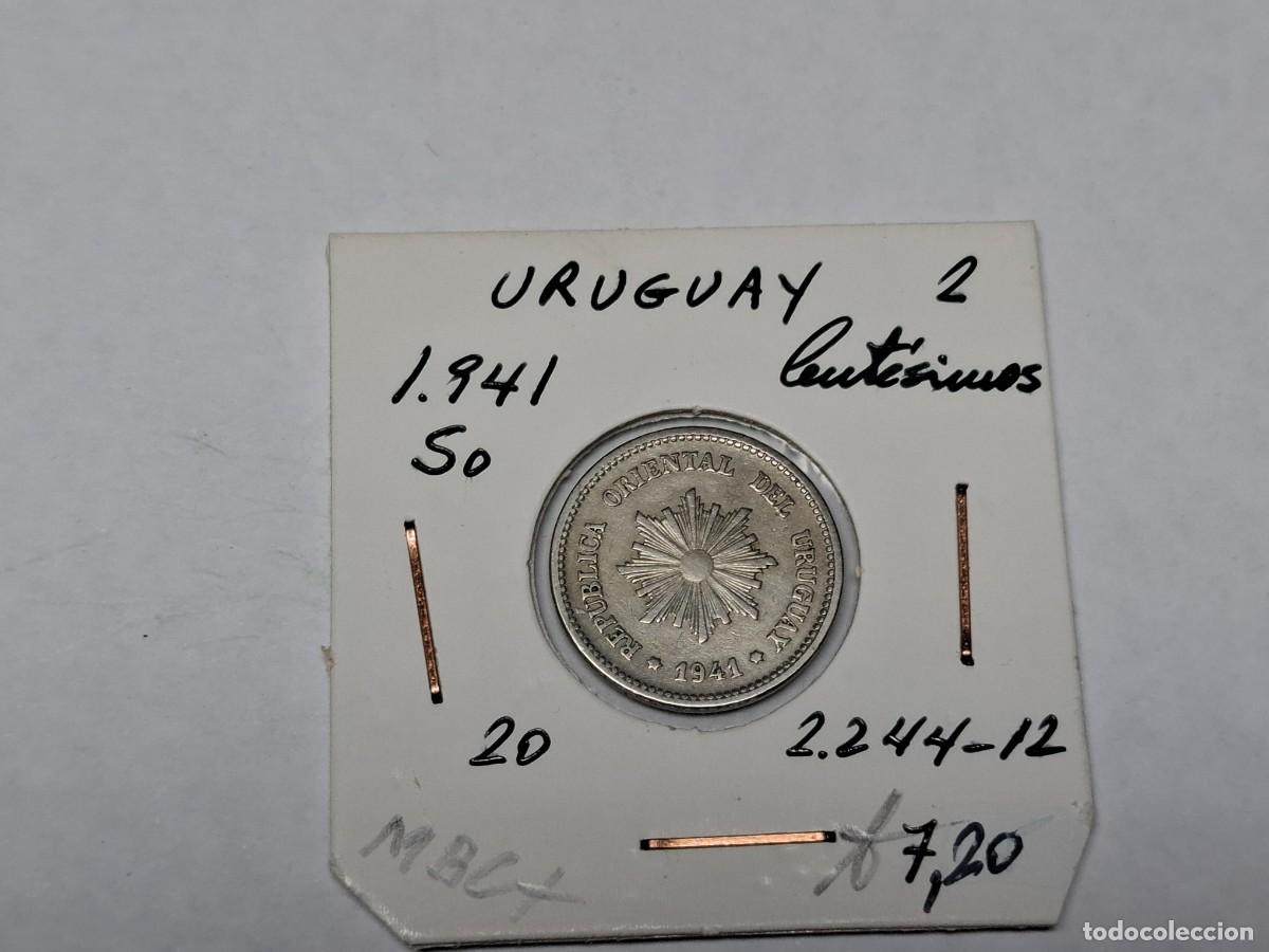 Monedas antiguas de Am&eacute;rica: 2 CENTIMOS de 1941 so KM 20 URUGUAY de MBC+