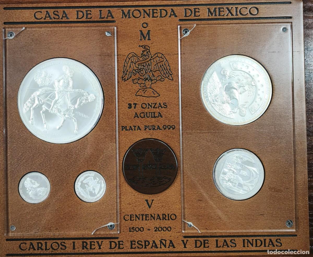 Monnaies anciennes d'Am&eacute;rique: MEXICO. 1500-2000. 37 ONZAS PLATA PURA. CARLOS I REY DE ESPA&Ntilde;A Y DE LAS INDIAS.