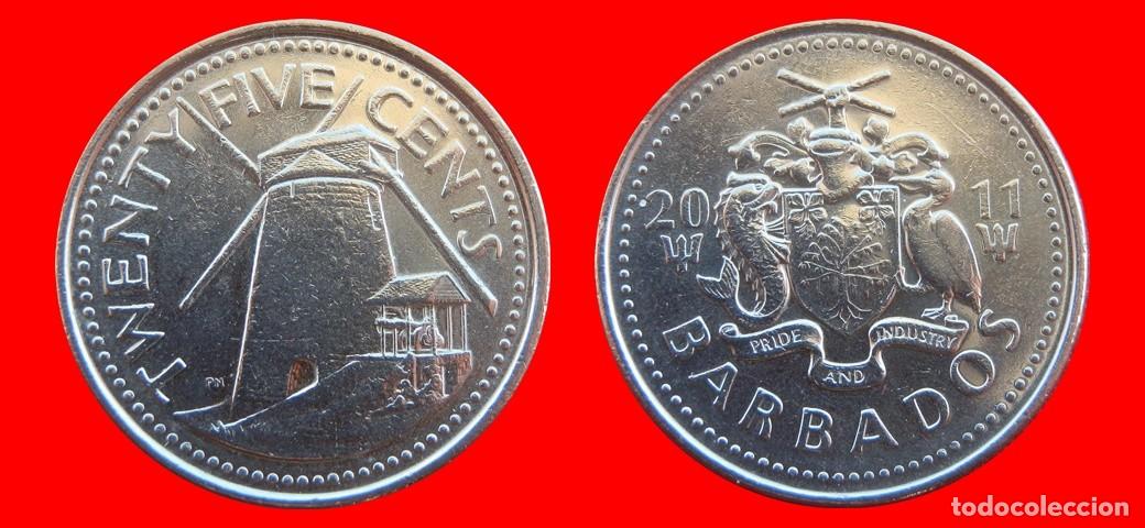 Monedas antiguas de Am&eacute;rica: 25 CENTAVOS 2011 BARBADOS-157248
