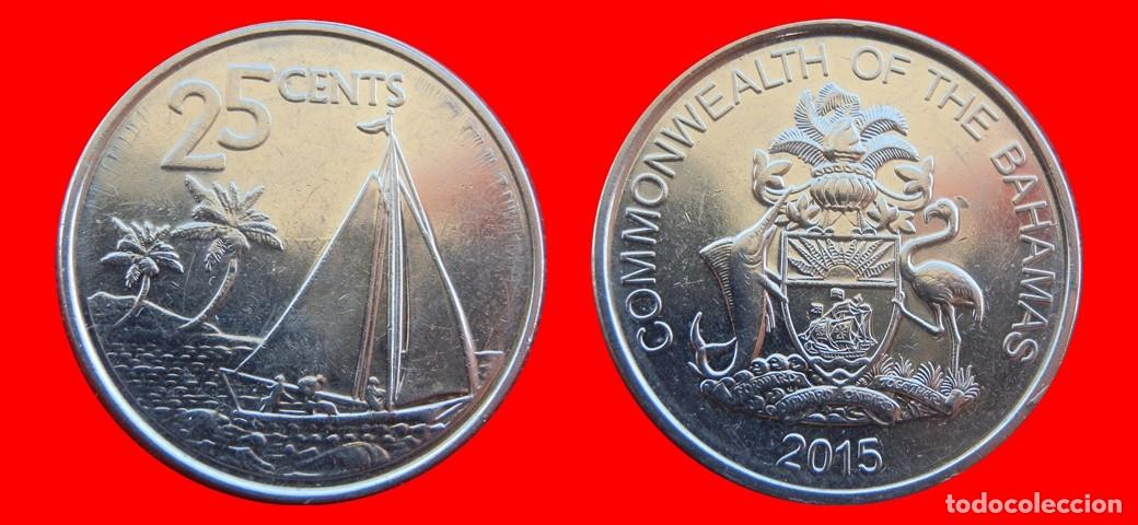Monedas antiguas de Am&eacute;rica: 25 CENTAVOS CENTS CENTIMOS 2015 BAHAMAS-157254