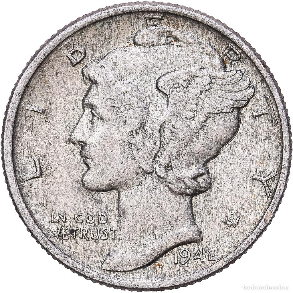 Monedas antiguas de Am&eacute;rica: [#1167951] Estados Unidos, Dime, Mercury Dime, 1942, Philadelphia, Plata, MBC, KM:140