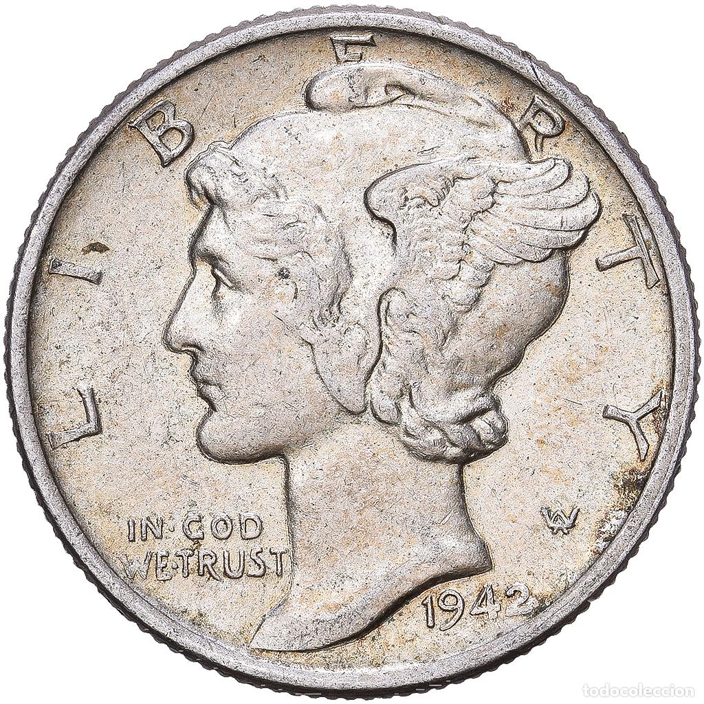 Monedas antiguas de Am&eacute;rica: [#1167953] Estados Unidos, Dime, Mercury Dime, 1942, Philadelphia, Plata, MBC+, KM:140