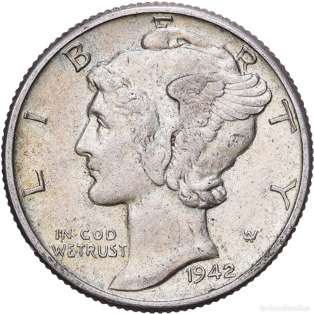 Monedas antiguas de Am&eacute;rica: [#1167954] Estados Unidos, Dime, Mercury Dime, 1942, Philadelphia, Plata, MBC+, KM:140