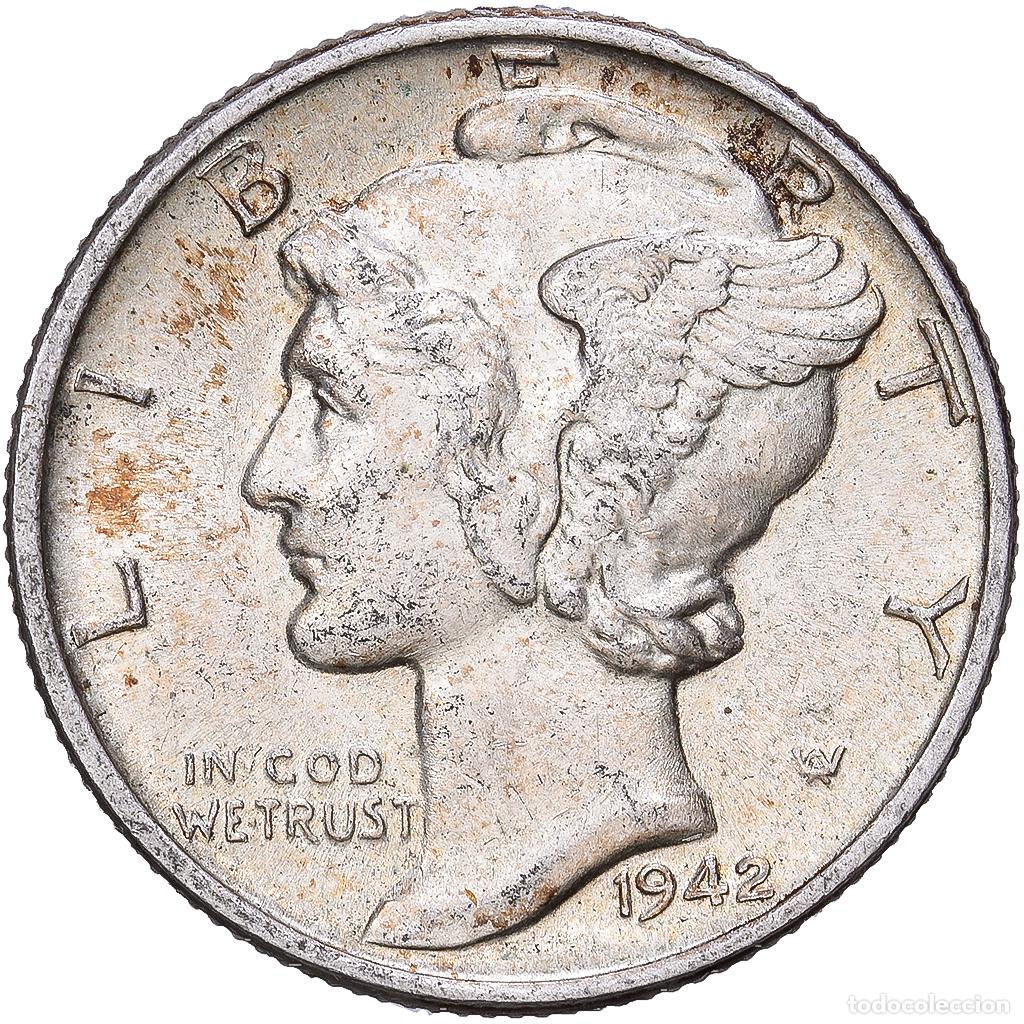 Monedas antiguas de Am&eacute;rica: [#1167956] Estados Unidos, Dime, Mercury Dime, 1942, Philadelphia, Plata, EBC, KM:140